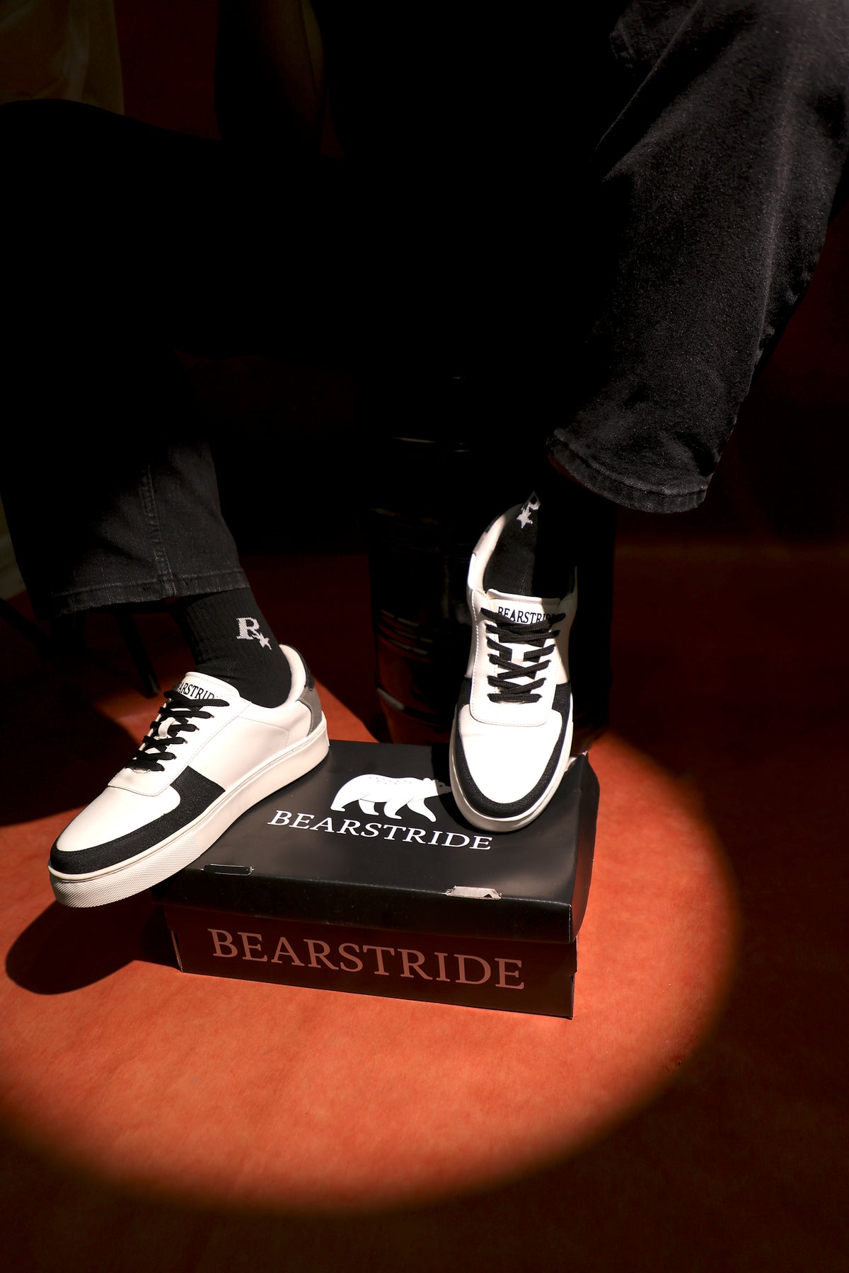 Bearstride Urban Casual Sneakers – Men’s White Streetwear Shoes (White | Jet Black | Charcoal, UK Footwear Size System, Adult, Men, Numeric, Medium)