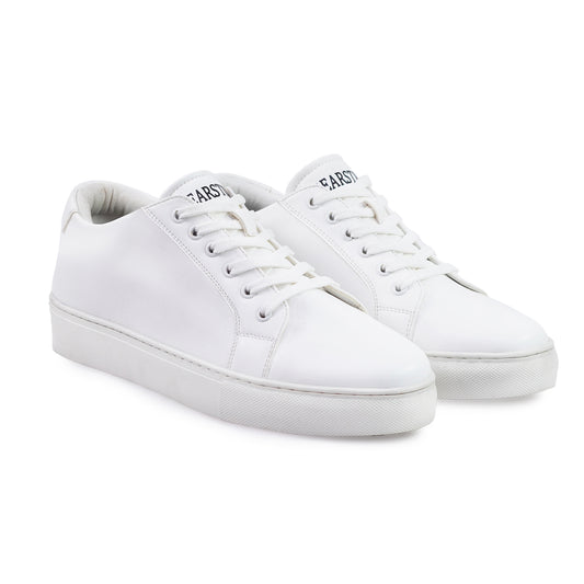 Bearstride Classic Low-Top Sneakers, Leather, White Sole (White, UK Footwear Size System, Adult, Men, Numeric, Medium)